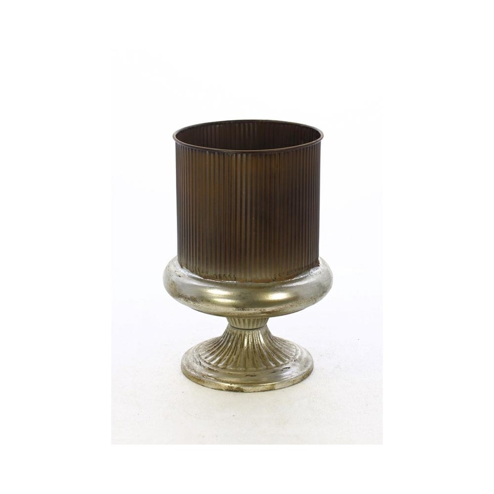 VASO RUGGINE ARGENTO D22 H31 METALLO